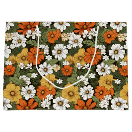 Sacola Para Presentes Grande Campo das flores