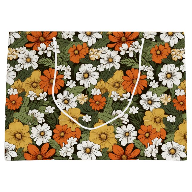 Sacola Para Presentes Grande Campo das flores (Frente)