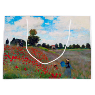 Sacola Para Presentes Grande Campo Poppy, Monet