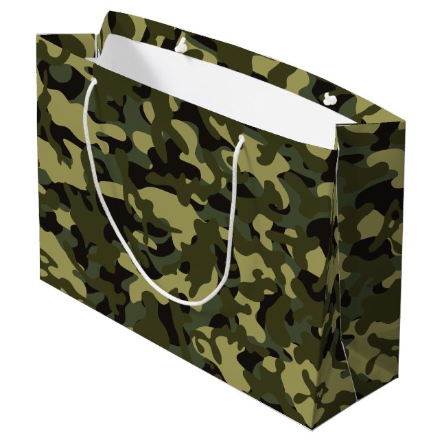 Sacola Para Presentes Grande Camuflagem Euro Spring  (Verso inclinado)