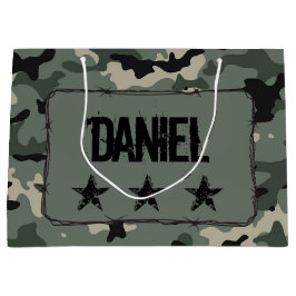 Sacola Para Presentes Grande Camuflagem Personalizada