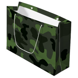 Sacola Para Presentes Grande Camuflagem verde-cinza n.o 14