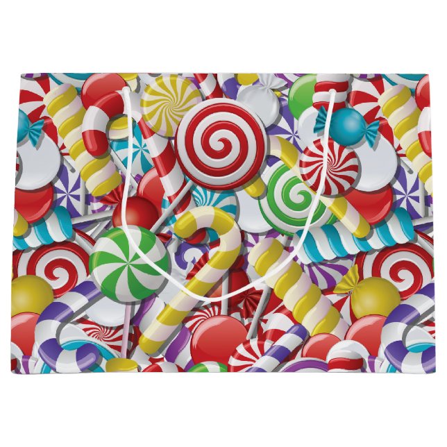 Sacola Para Presentes Grande Candyland (Frente)