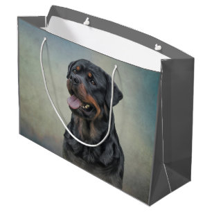 Sacola Para Presentes Grande Cão de Rottweiler