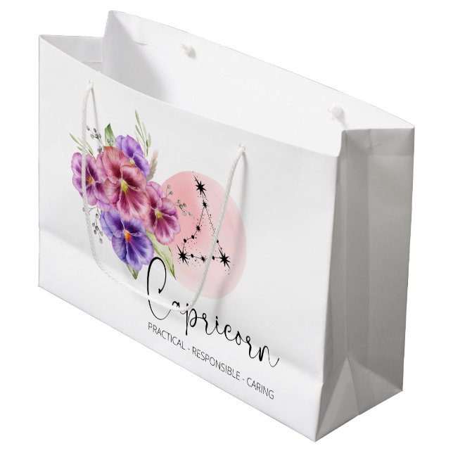 Sacola Para Presentes Grande Capricorn Gift Bag (Frente inclinada)