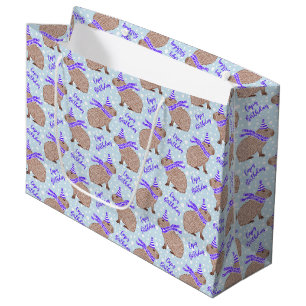 Sacola Para Presentes Grande Capy Birthday Capybara Funny Amante de os animais