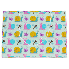 Sacola Para Presentes Grande Caracóis, Borboletas e Dragões