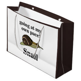 Sacola Para Presentes Grande Caracol Vai Ao Meu Próprio Raio Engraçado