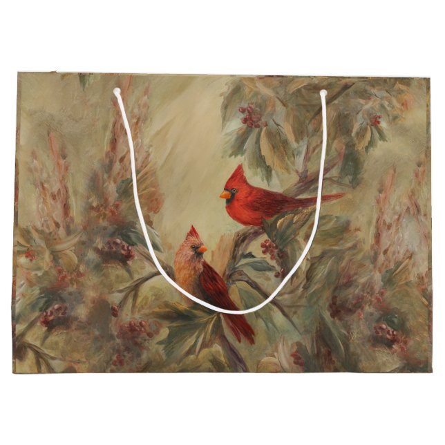 Sacola Para Presentes Grande Cardinais de Férias (Verso)