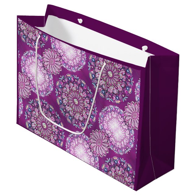 Sacola Para Presentes Grande Cardinal Red Rosace (Frente inclinada)