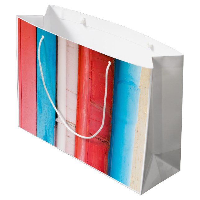 Sacola Para Presentes Grande Caribe cores - abstrato (Verso inclinado)