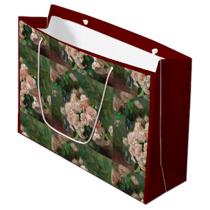 Sacola Para Presentes Grande Carl Moll Vintage - Rosas Brancas
