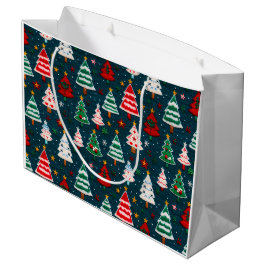 Sacola Para Presentes Grande Carneiro de Natal Árvores Festivas Férias