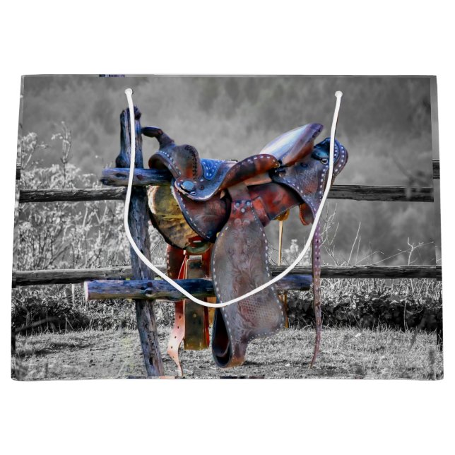 Sacola Para Presentes Grande Carneiro Na Cerca De Coral Ocidental (Frente)