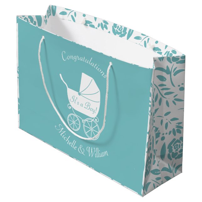 Sacola Para Presentes Grande Carruagem Vintage (Verso inclinado)