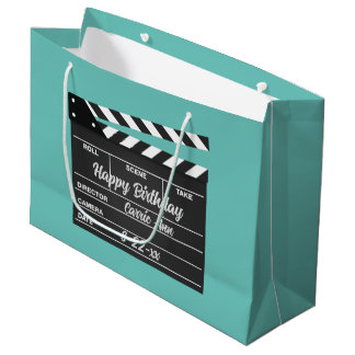Sacola Para Presentes Grande Cartão de Cartão Personalizado Aqua Grande Saco de