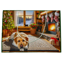 Cartão de Natal do Labrador Retriever