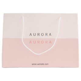 Sacola Para Presentes Grande Cartão de visita de dois tons, rosado minimalista