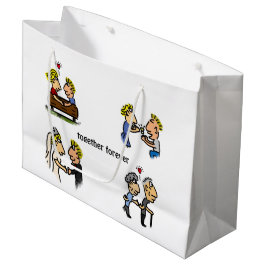 Sacola Para Presentes Grande Cartoon do Casal 🎉 Envelhecimento