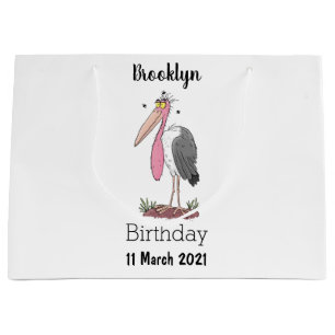 Sacola Para Presentes Grande Cartoon engraçado marabou