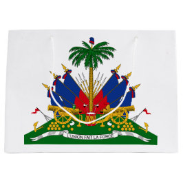 Sacola Para Presentes Grande Casaco de Armas do Haiti (Haiti)