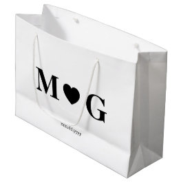Sacola Para Presentes Grande Casais personalizados Monograma Grande Saco de pre