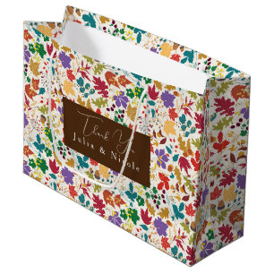 Sacola Para Presentes Grande Casamento com Flor de Prado Amarelo primavera da M