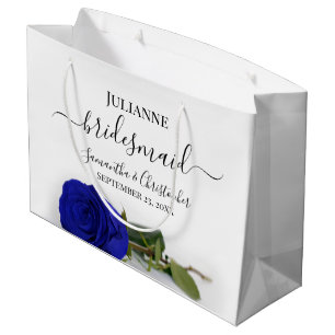 Sacola Para Presentes Grande Casamento de Bridesmaid, Rosa Real Elegante