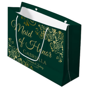 Sacola Para Presentes Grande Casamento de Madrinhas de casamento de rendas Dour