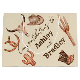 Sacola Para Presentes Grande Casamento de vaqueira ocidental, fazenda do sudoes