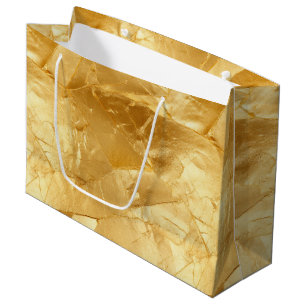 Sacola Para Presentes Grande Casamento Dourado com Glam Amarelo Chic
