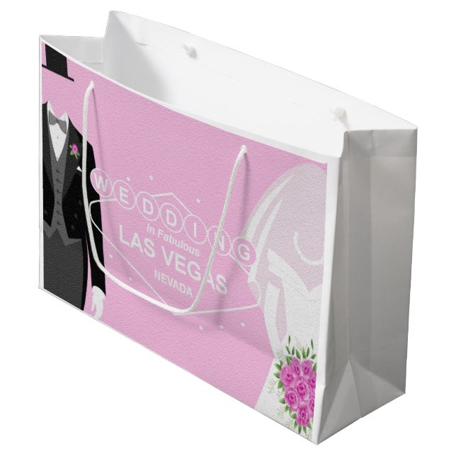 SACOLA PARA PRESENTES GRANDE CASAMENTO EM LAS VEGAS GIFT BAG (Frente inclinada)