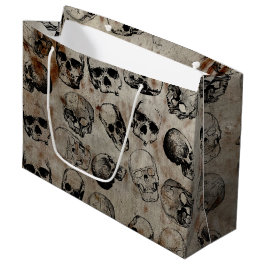 Sacola Para Presentes Grande Cascas de Vintage em Halloween