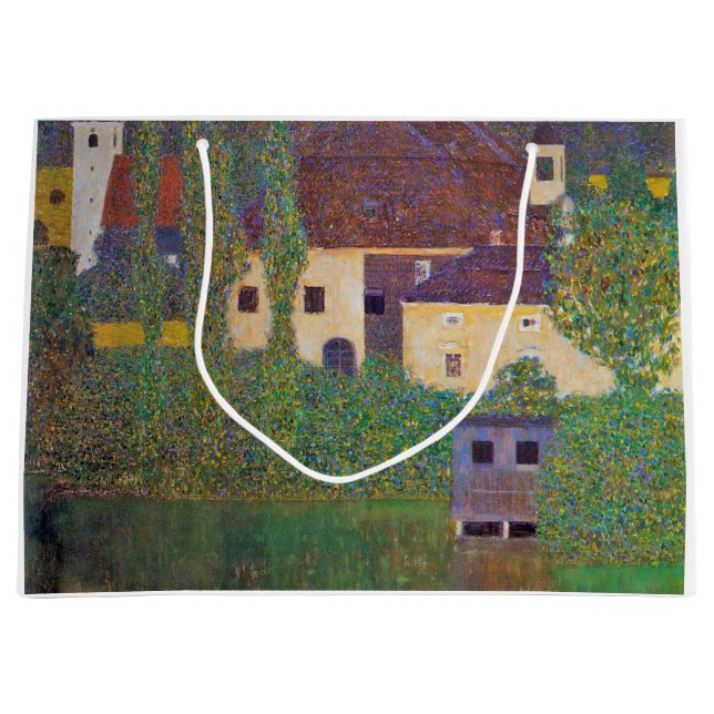 Sacola Para Presentes Grande Castelo de Água, Gustav Klimt (Frente)
