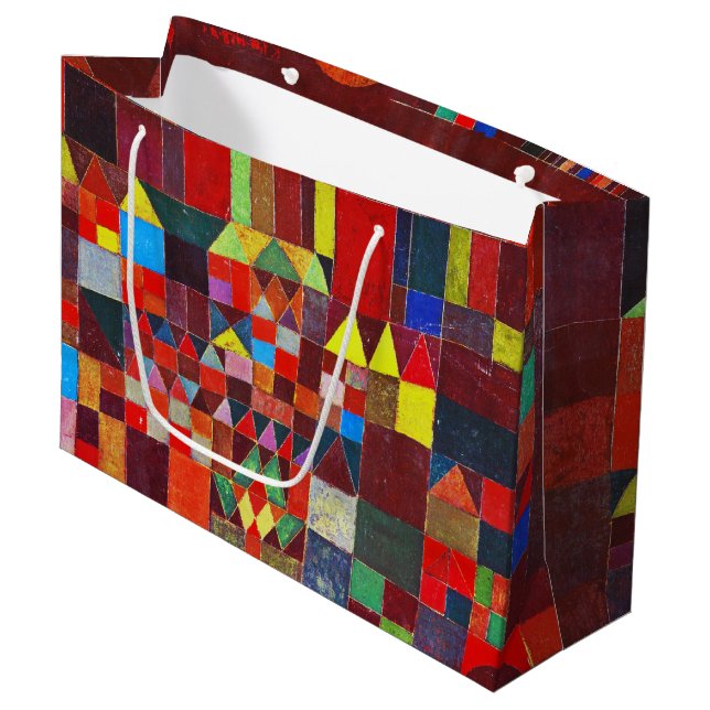 Sacola Para Presentes Grande Castle e Sun, Paul Klee Large Gift Bag (Frente inclinada)
