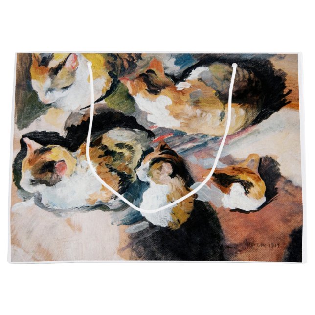 Sacola Para Presentes Grande Cat, August Macke (Frente)