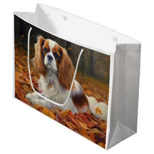 Sacola Para Presentes Grande Cavalier King no Outono Folhas Caem Inspiram