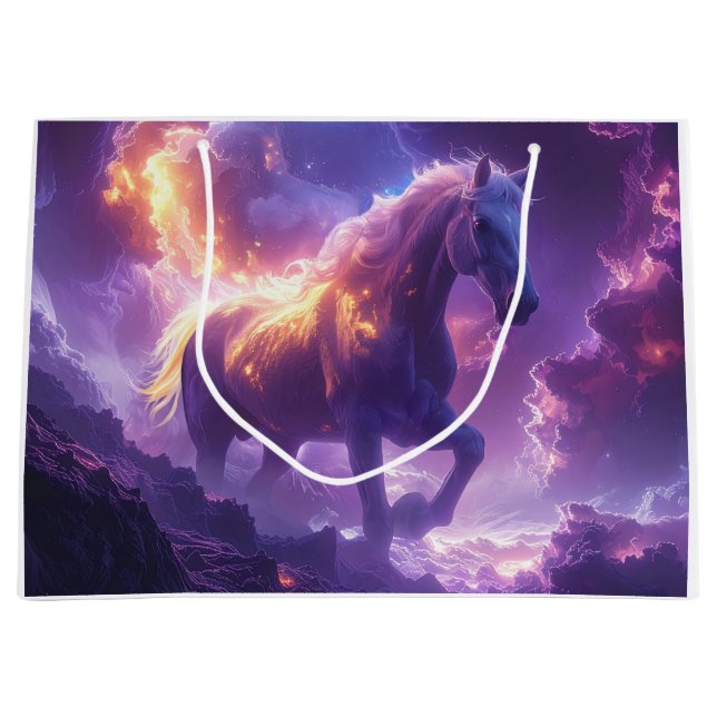 SACOLA PARA PRESENTES GRANDE CAVALO DE FOGO - SHENG XIAO (Frente)