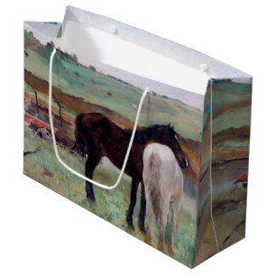 Sacola Para Presentes Grande Cavalo num Prado, Edgar Degas Grande Gift Bag