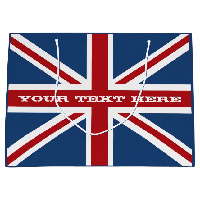 Sacola Para Presentes Grande Celebração da bandeira de Union Jack (Frente)