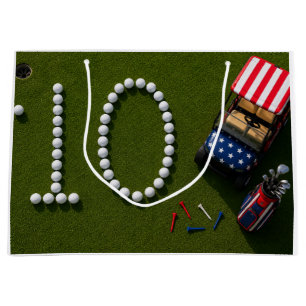 Sacola Para Presentes Grande Celebração de 4 de Julho para Golfista