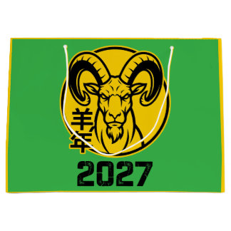Sacola Para Presentes Grande Celebre o Fogo Cabra 2027 Ano Novo Lunar Saco de P