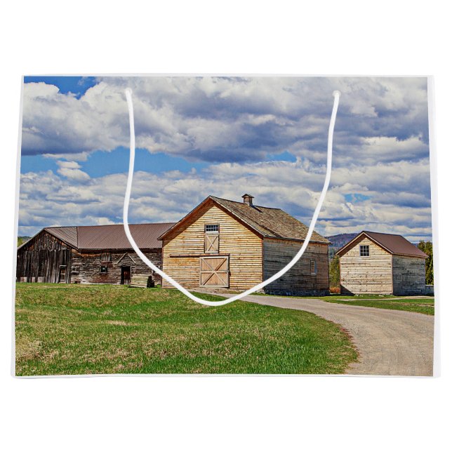 Sacola Para Presentes Grande Celeiros velhos (Frente)