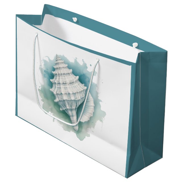 Sacola Para Presentes Grande Célula costeira/Náutica (Frente inclinada)