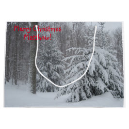 Sacola Para Presentes Grande Cenas de Natal Feliz