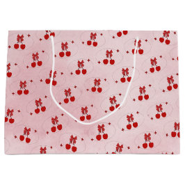 Sacola Para Presentes Grande Cereja