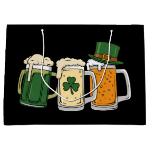 Sacola Para Presentes Grande Cerveja Irlandesa Bandeira da Irlanda Dia de São P