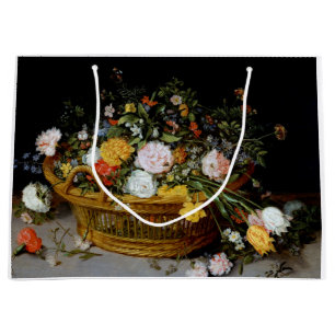 Sacola Para Presentes Grande Cesto das Flores, Jan Brueghel, o Mais Jovem