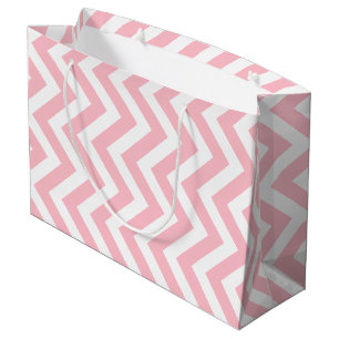 Sacola Para Presentes Grande Cevon Vertical, de Tamanho Grande, Rosa e Branco