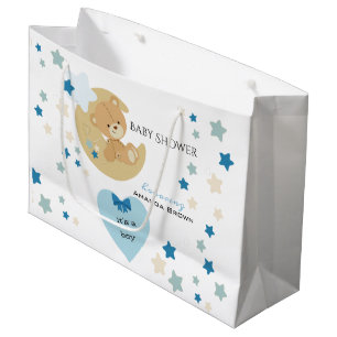 Sacola Para Presentes Grande Chá De Bebê Do Urso Teddy